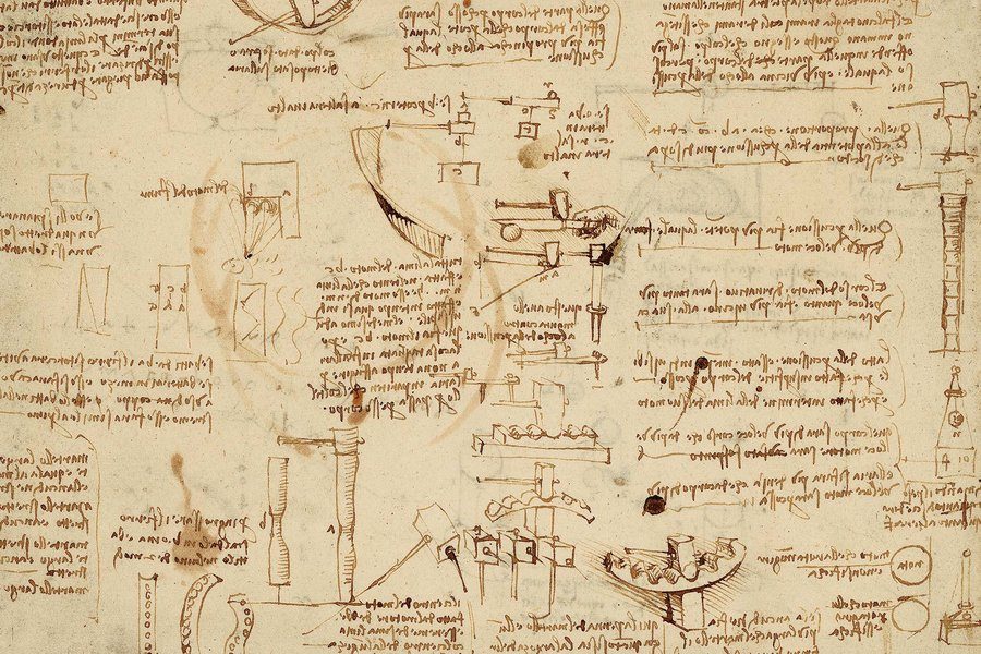 FOTO: Folio 82R iz jedne od beležnica Leonarda da Vinčija nazvanoj “Codex Atlanticus”.